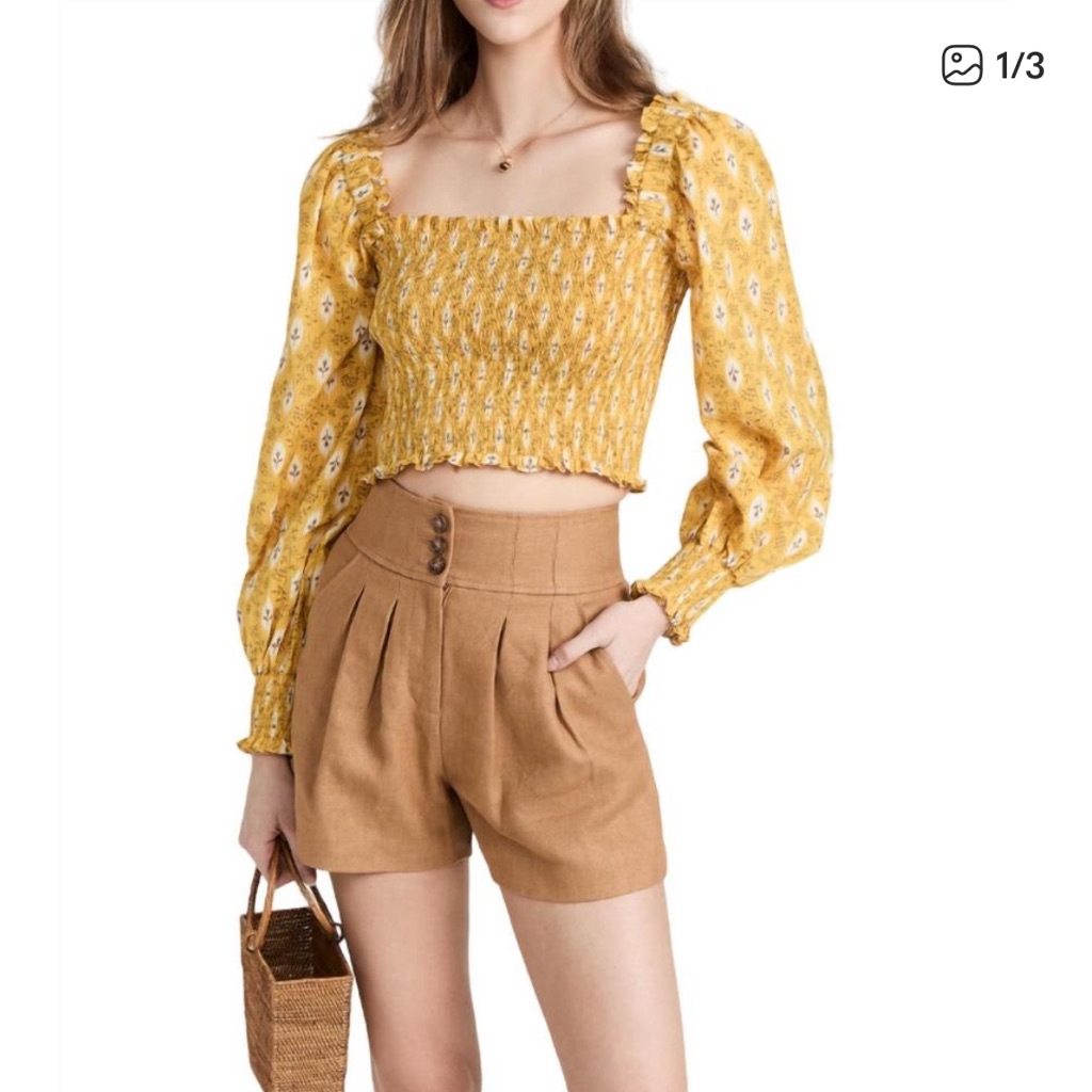 New Veronica Beard Emerie Top In Sun Multi